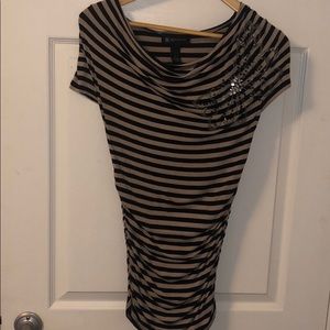 Cinched Waist Top with Beaded Detail